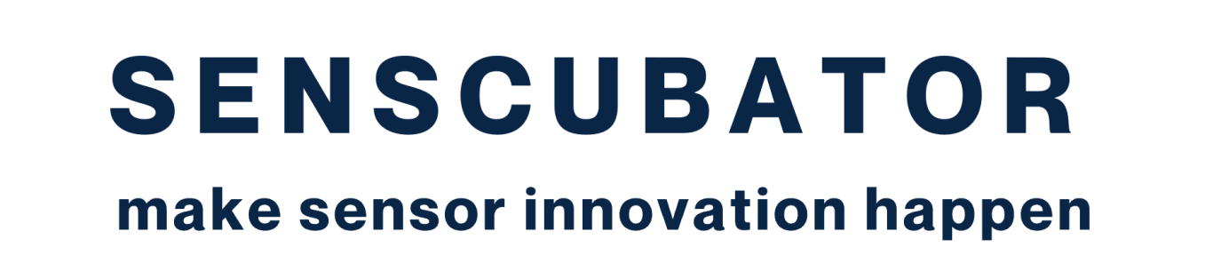 Logo von Senscubator mit dem Slogan „Sensorinnovation verwirklichen“.