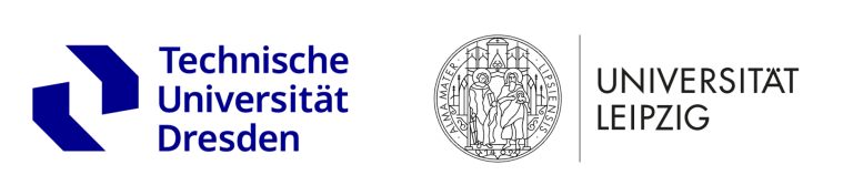 Logo der Technischen Universität Dresden und Universität Leipzig.